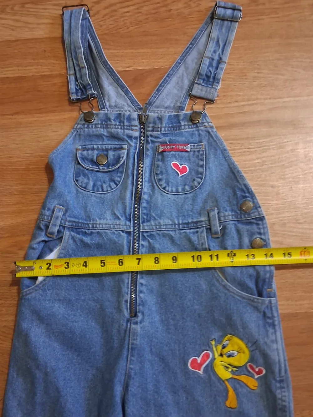 Warner Bros. Blue Denim Tweety Overalls - Kids Matching Set